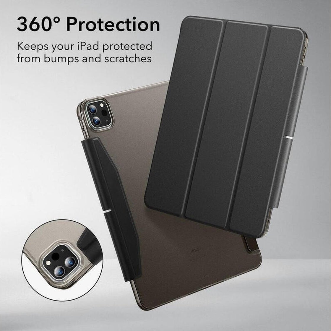 ESR - iPad Pro 11 (2024) - Carcasa Ascend Trifold Case - Frosted Black