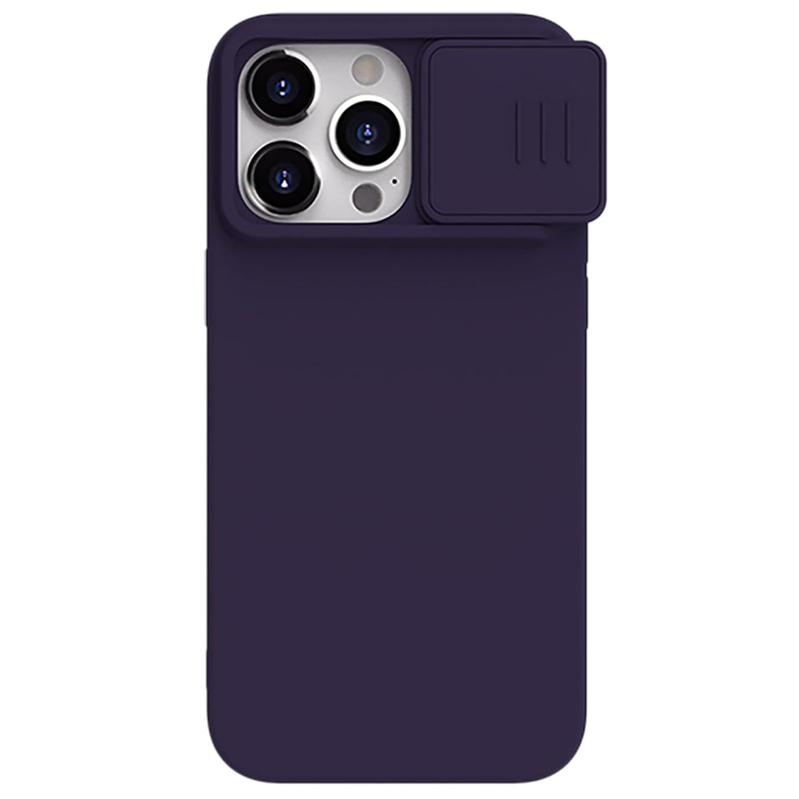 Nillkin - iPhone 15 Pro - Carcasa CamShield Silky Magnetic Silicone Case - dark night purple