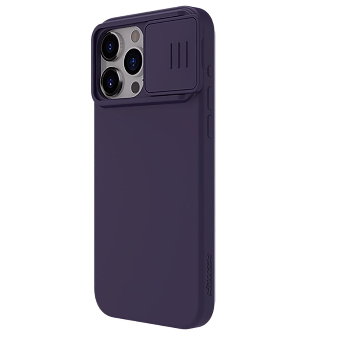 Nillkin - iPhone 15 Pro - Carcasa CamShield Silky Magnetic Silicone Case - dark night purple