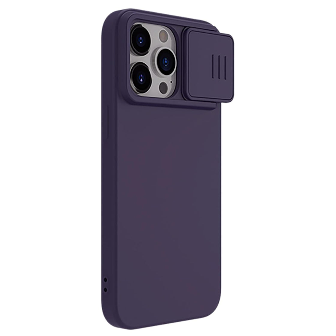 Nillkin - iPhone 15 Pro - Carcasa CamShield Silky Magnetic Silicone Case - dark night purple