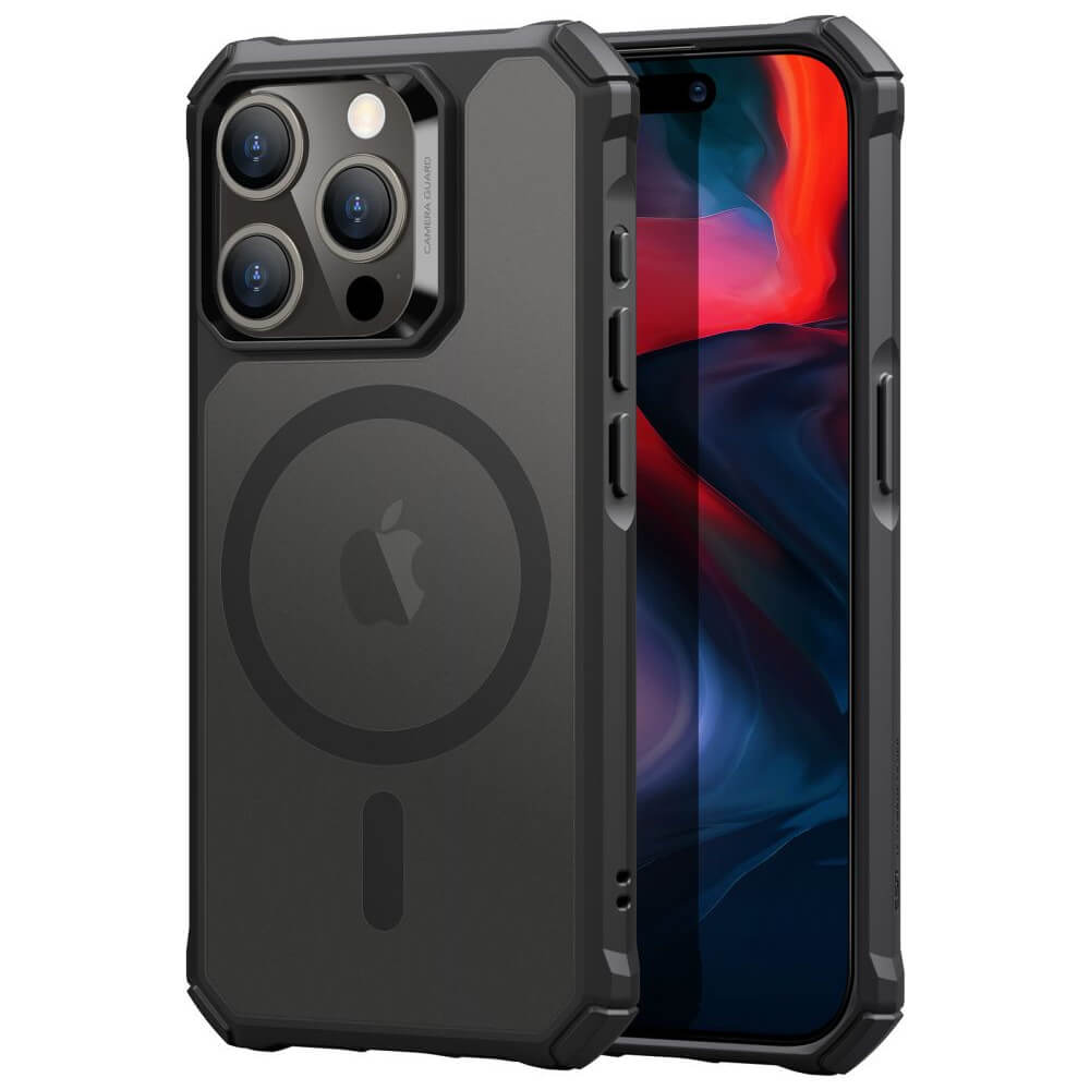 ESR - iPhone 15 Pro Max - Carcasa Air Armor Clear Case (HaloLock) - Frosted Black