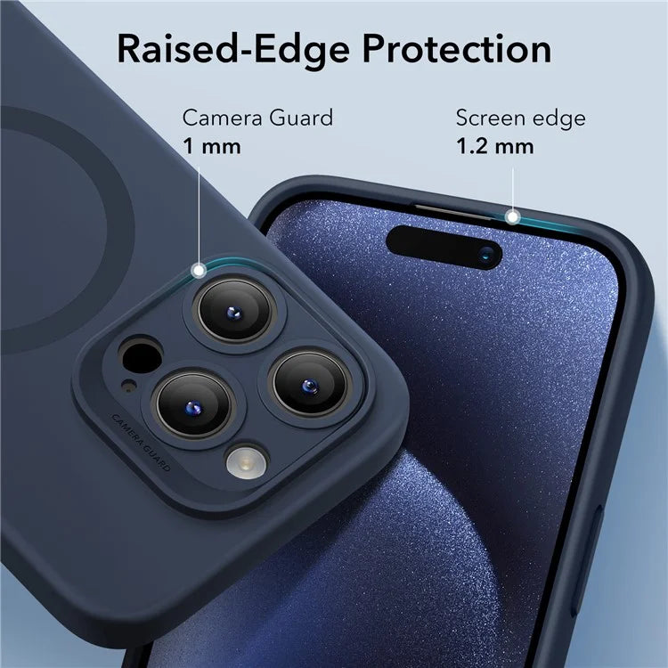 ESR - iPhone 15 Pro Max - Carcasa Cloud Soft Case (HaloLock) - Dark Blue