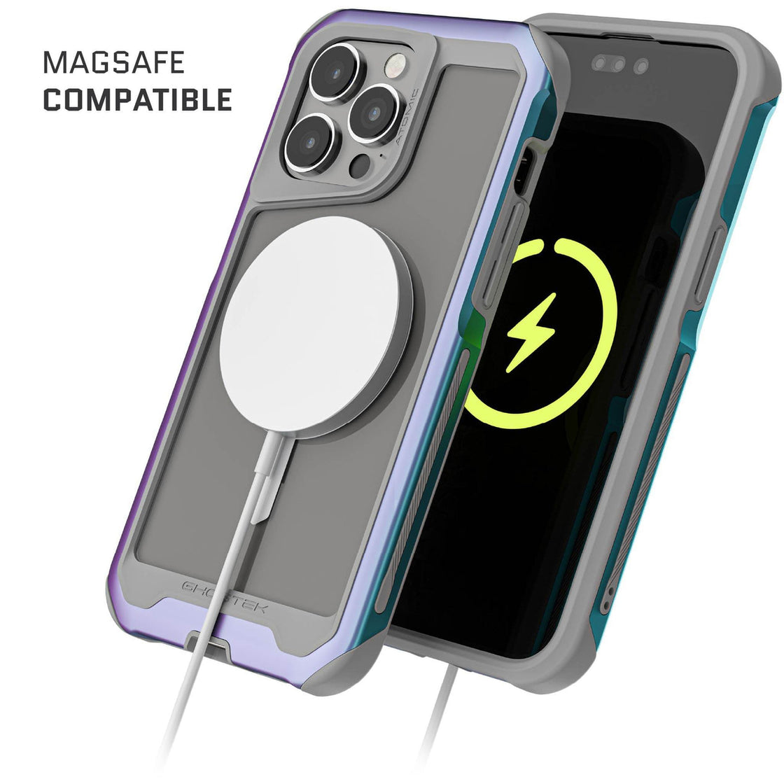 Ghostek - iPhone 15 Pro Max - Carcasa Atomic Slim (4th Gen) MagSafe - Prismatic