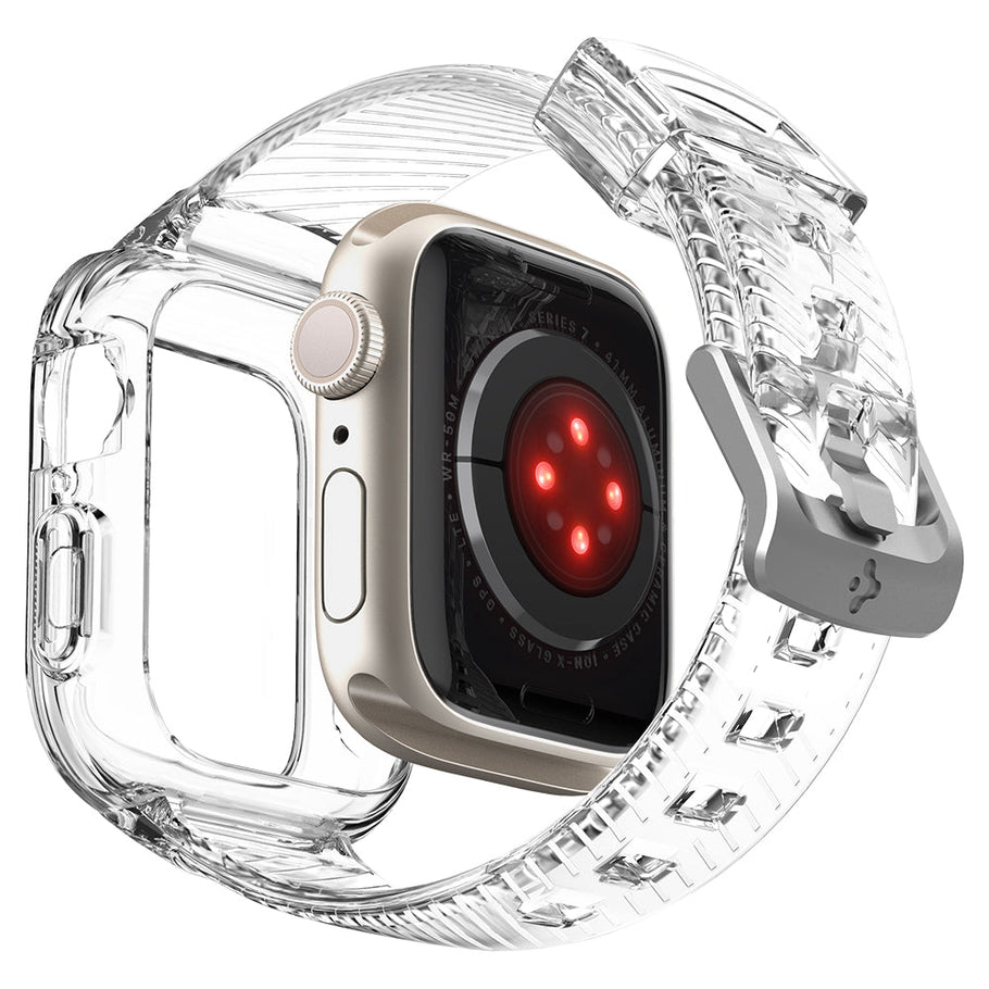Spigen - Apple Watch 45/44/42 - Carcasa Liquid Crystal Pro - Space Crystal