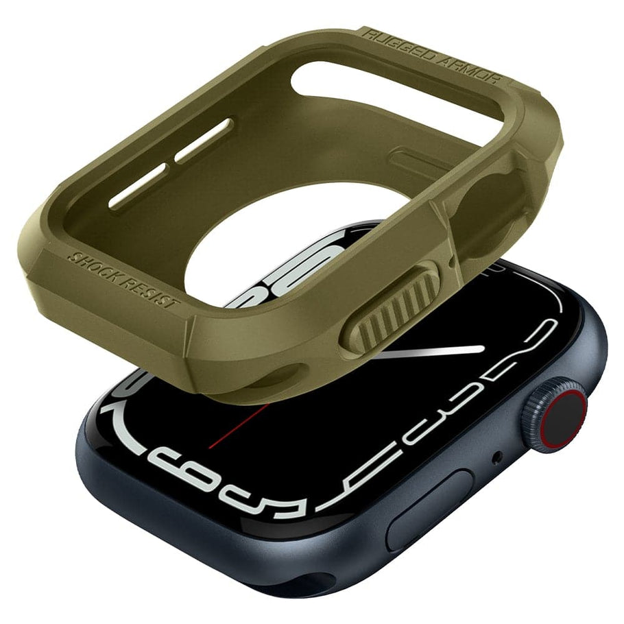 Spigen - Apple Watch 45/44/42 - Carcasa Rugged Armor - Green