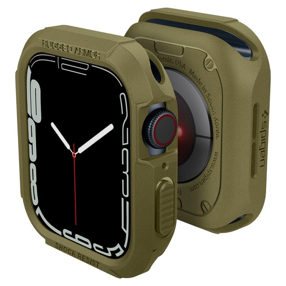 Spigen - Apple Watch 45/44/42 - Carcasa Rugged Armor - Green