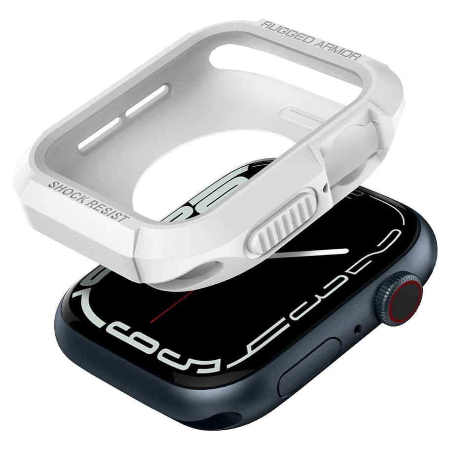Spigen - Apple Watch 45/44/42 - Carcasa Rugged Armor - White