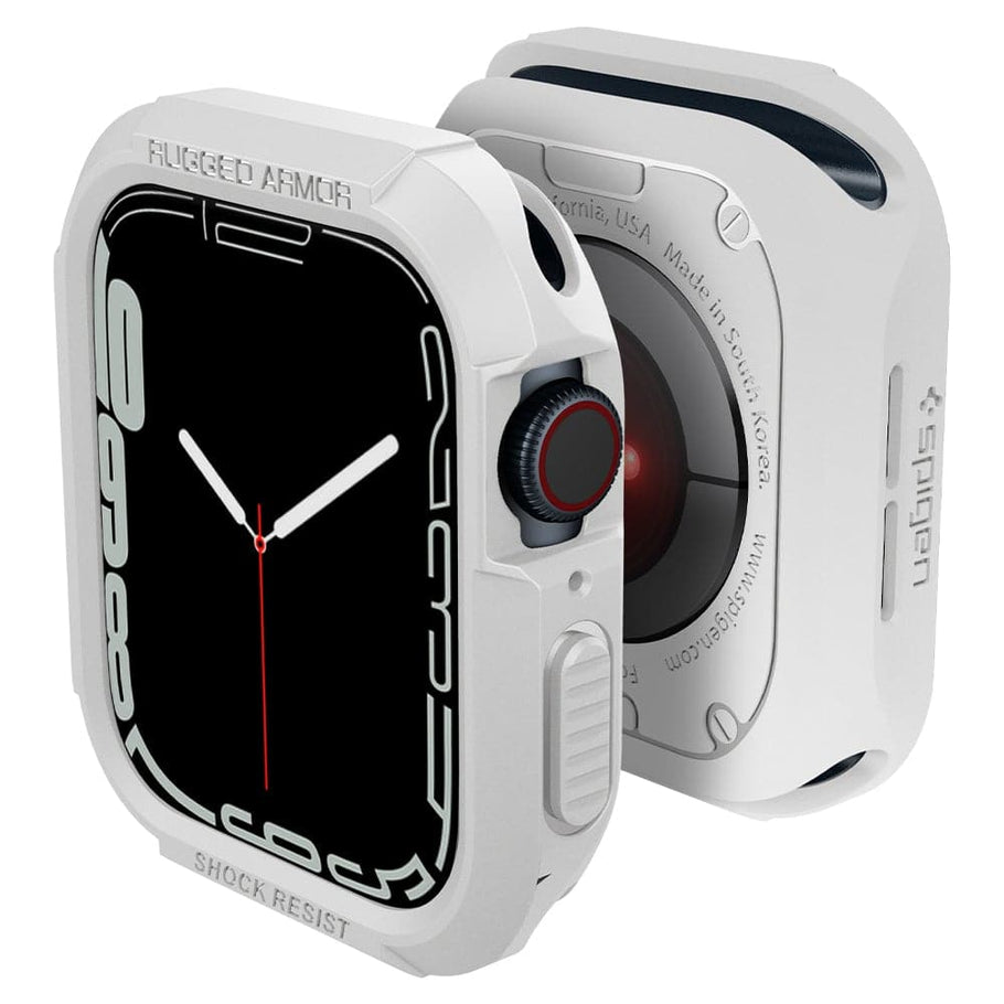 Spigen - Apple Watch 45/44/42 - Carcasa Rugged Armor - White
