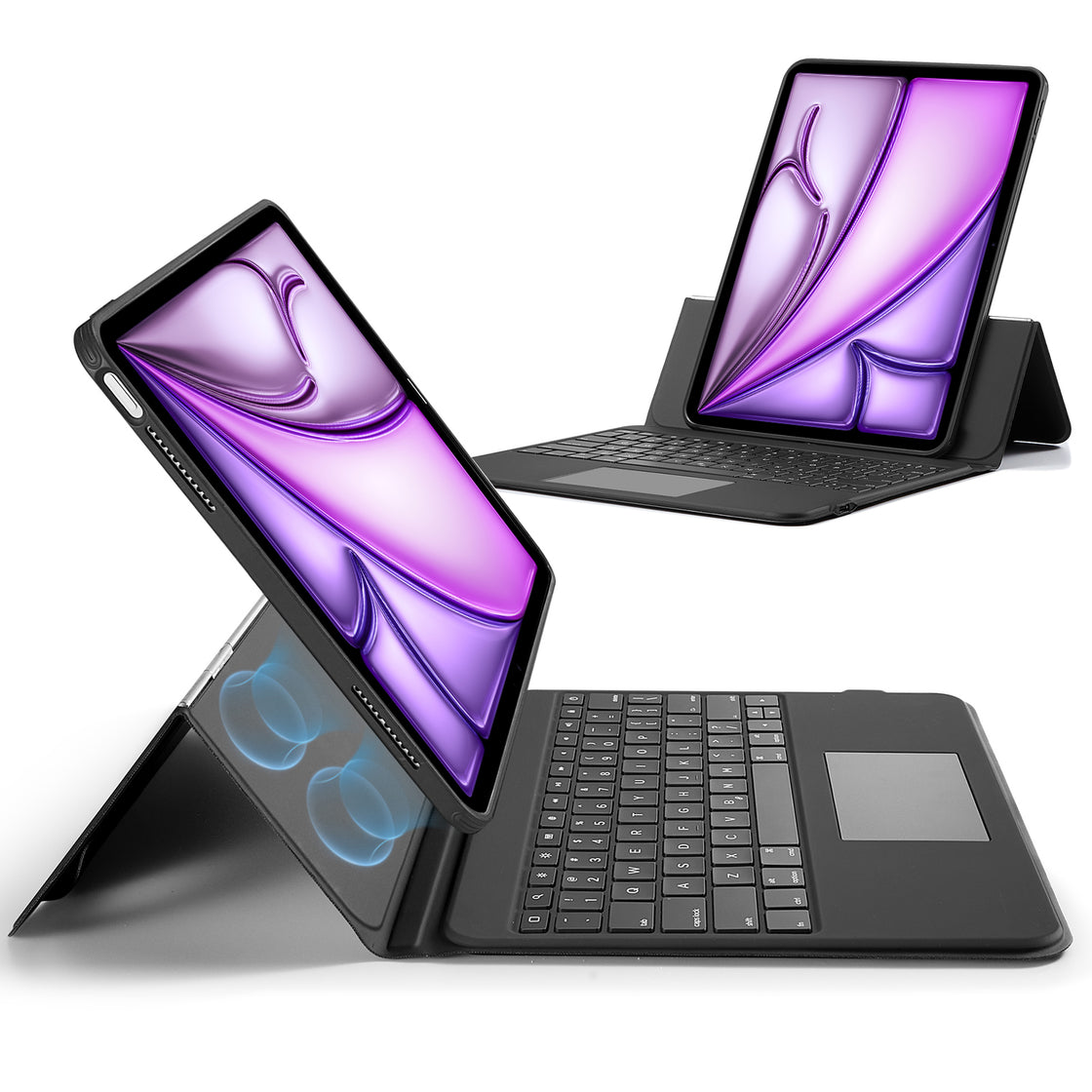 ESR - iPad Air 13 (2024) - Protector con teclado Ascend Keyboard Case US Layout - Black