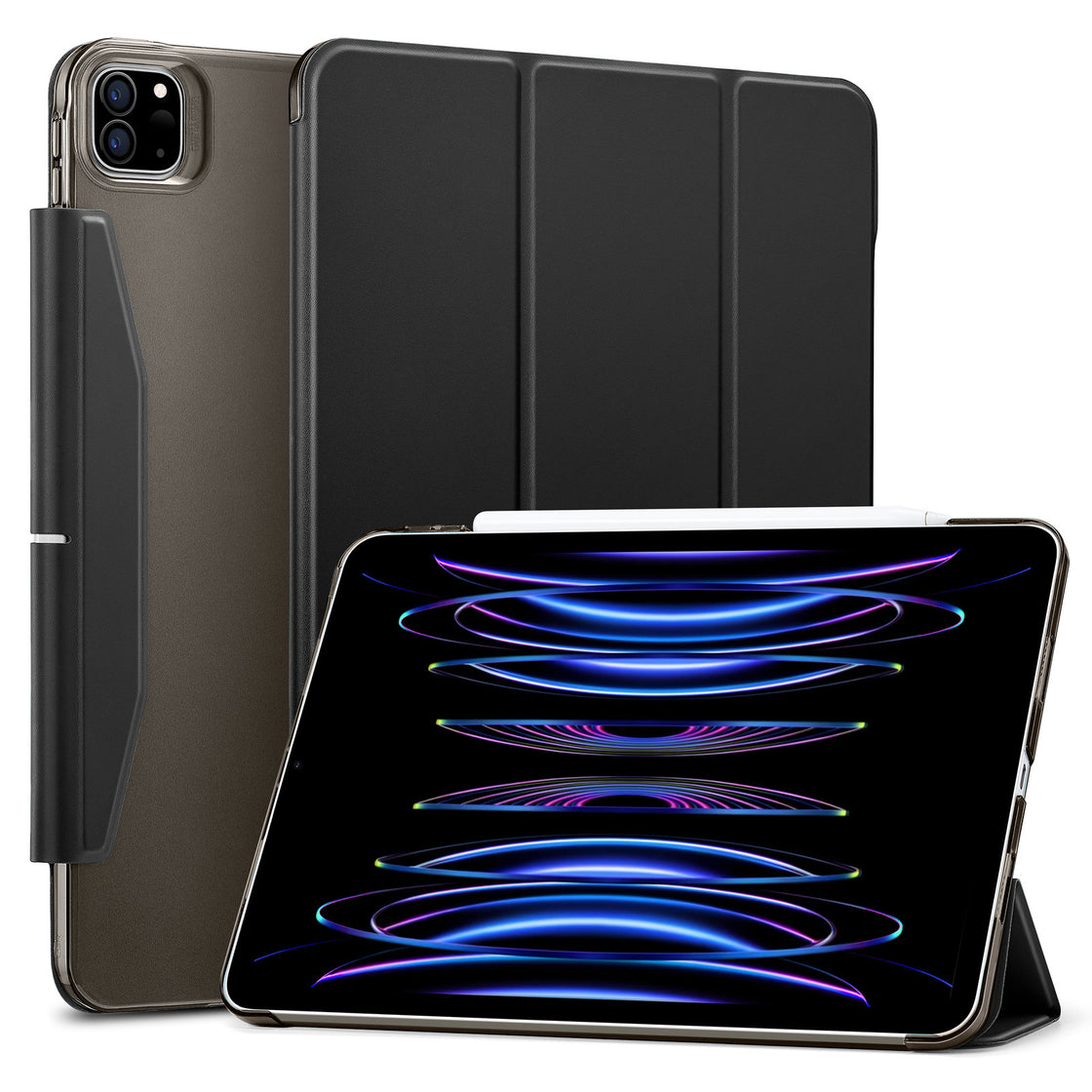 ESR - iPad Air 13 (2024) / Pro 12.9 (6th/5th) - Carcasa Ascend Trifold Case - Frosted Black