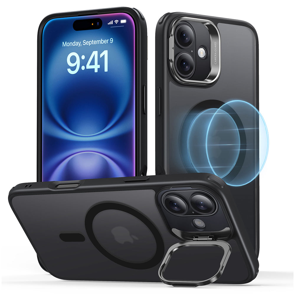 ESR - iPhone 16 - Carcasa Classic Hybrid with Stash Stand - Frosted Black