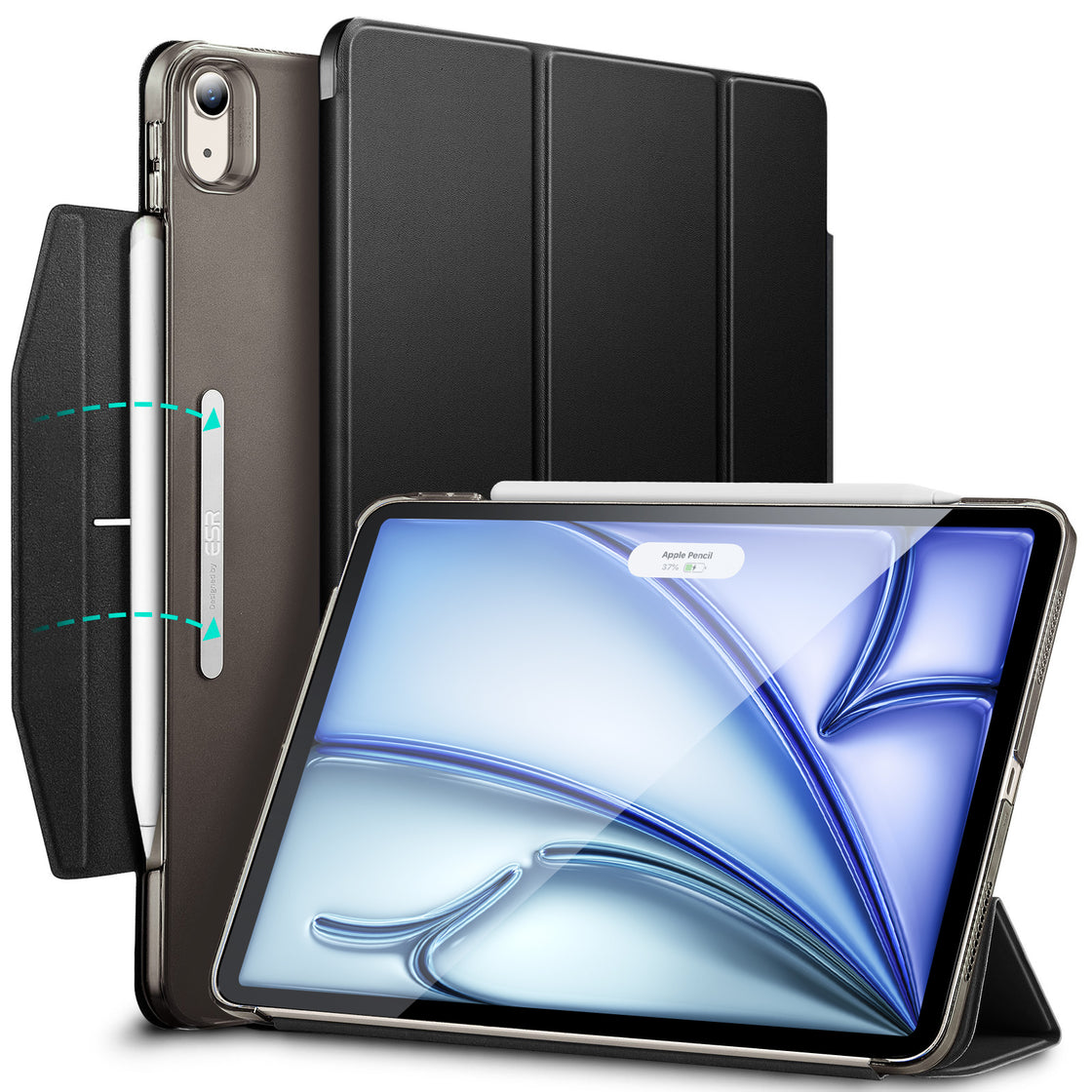 ESR -  iPad Air 11 (2024) / iPad 10.9  (5th/4th) - Carcasa Ascend Trifold Case - Frosted Black
