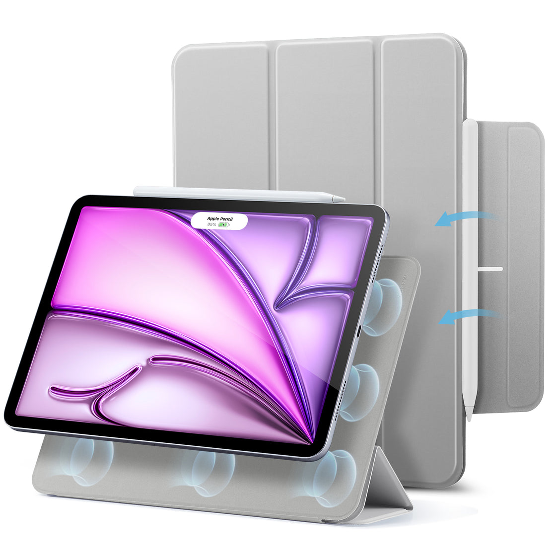 ESR - iPad Air 13 (2024) / Pro 12.9 (6th/5th) - Carcasa Rebound Magnetic Case - Grey