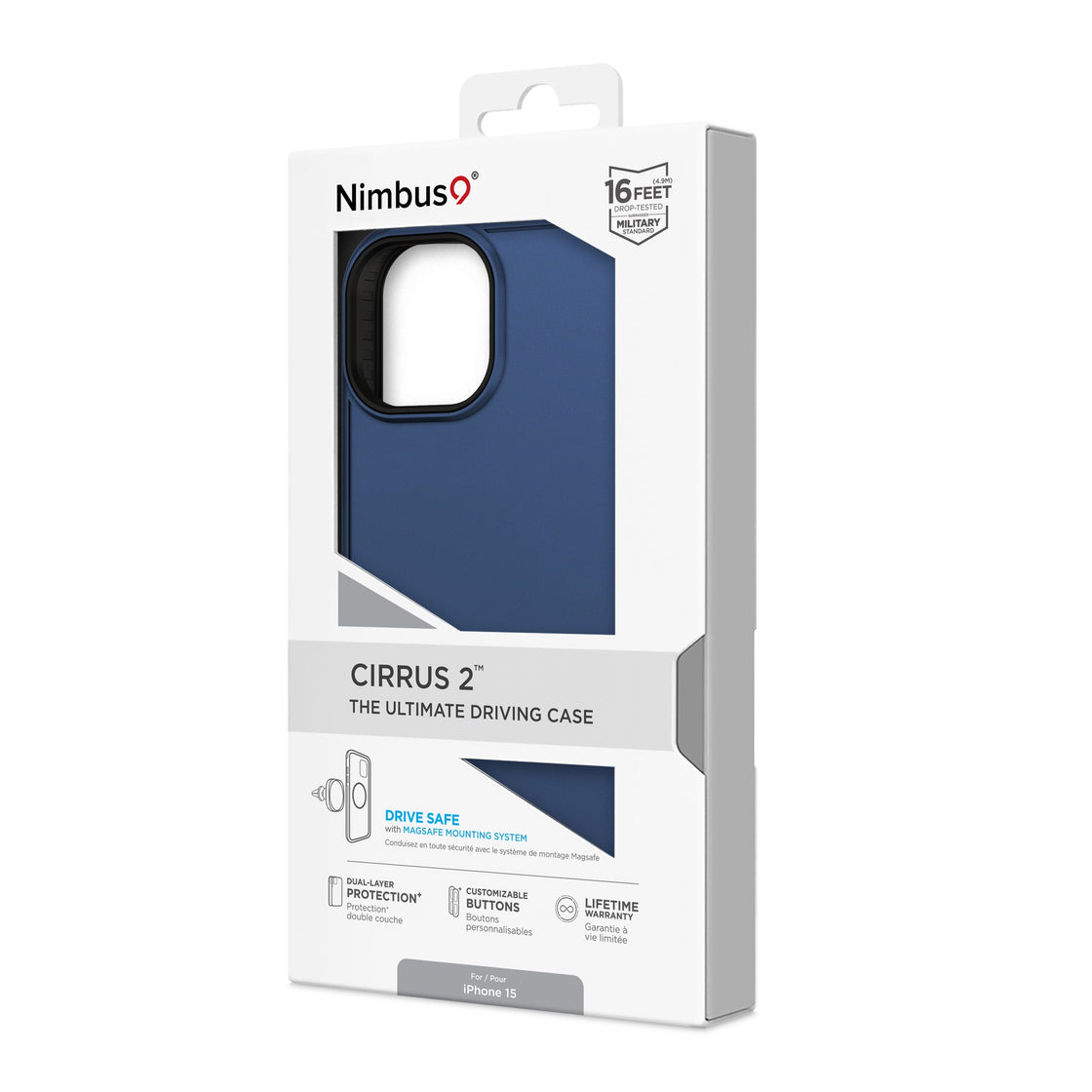 Nimbus9 - iPhone 15 - Carcasa Cirrus 2 - Midnight Blue