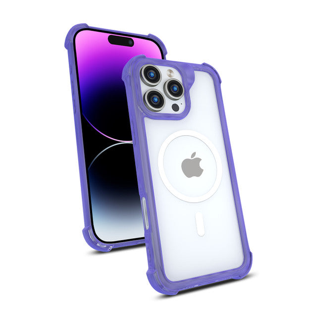CLICK - iPhone 16 Pro - Carcasa Clear Rugged Magsafe - Purple