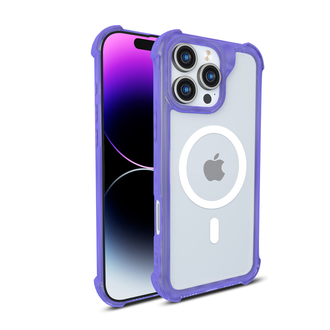 CLICK - iPhone 16 Pro - Carcasa Clear Rugged Magsafe - Purple