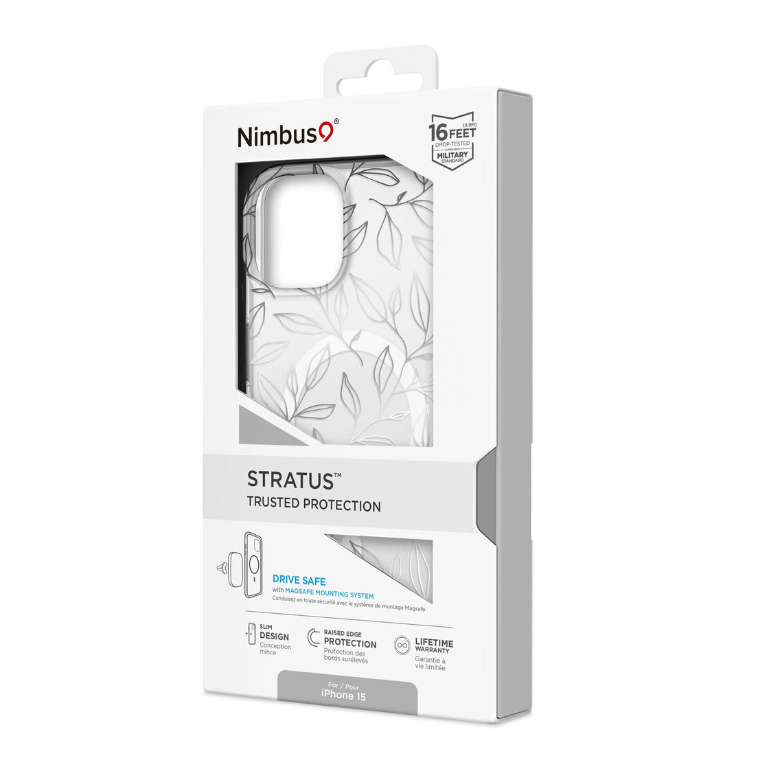 Nimbus9 - iPhone 15 - Carcasa Stratus MagSafe - Leaves