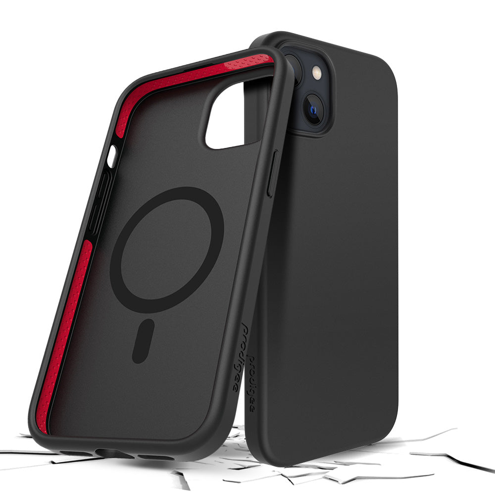 Prodigee - iPhone 15 Plus /14 Plus - Carcasa  Safetee Smooth - Black + Mag