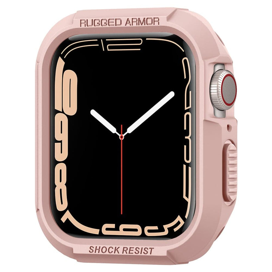 Spigen - Apple Watch 45/44/42 - Carcasa Rugged Armor - Rose Gold