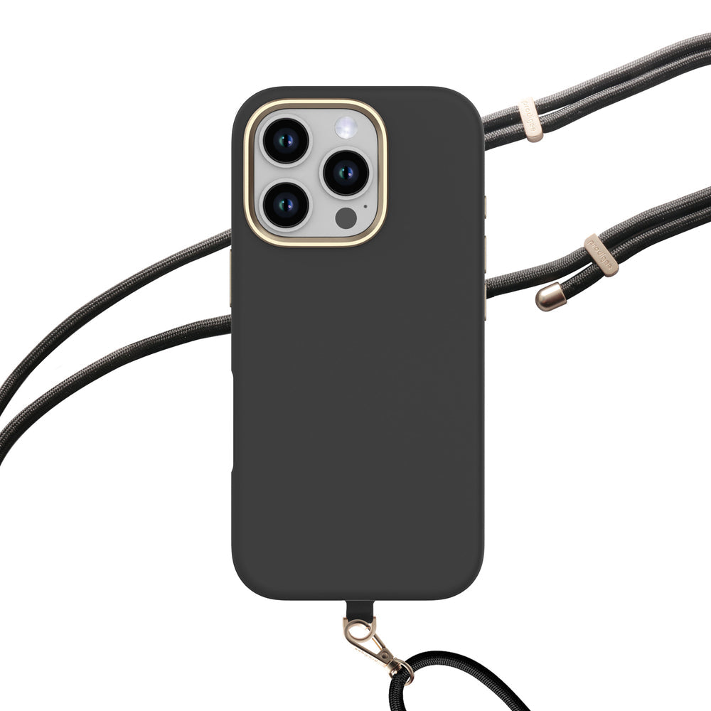 Prodigee - iPhone 16 Pro - Carcasa Valley - Black & Strap