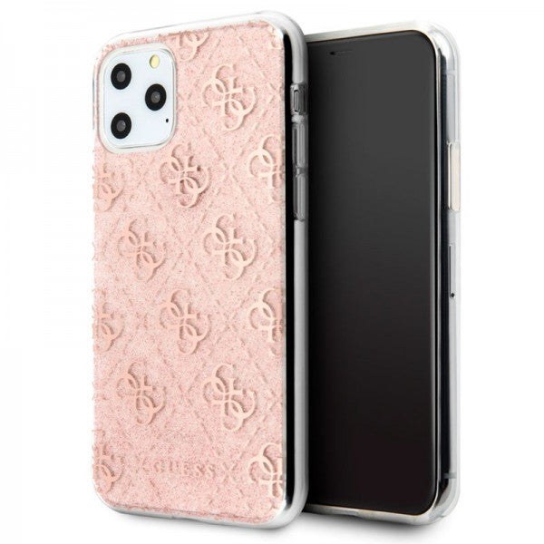Guess - iPhone 11 Pro Max - Carcasa Glitter 4G Peony - Pink