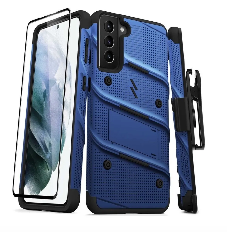 Zizo - Galaxy S21 Plus - Carcasa Bolt - Azul/Negro