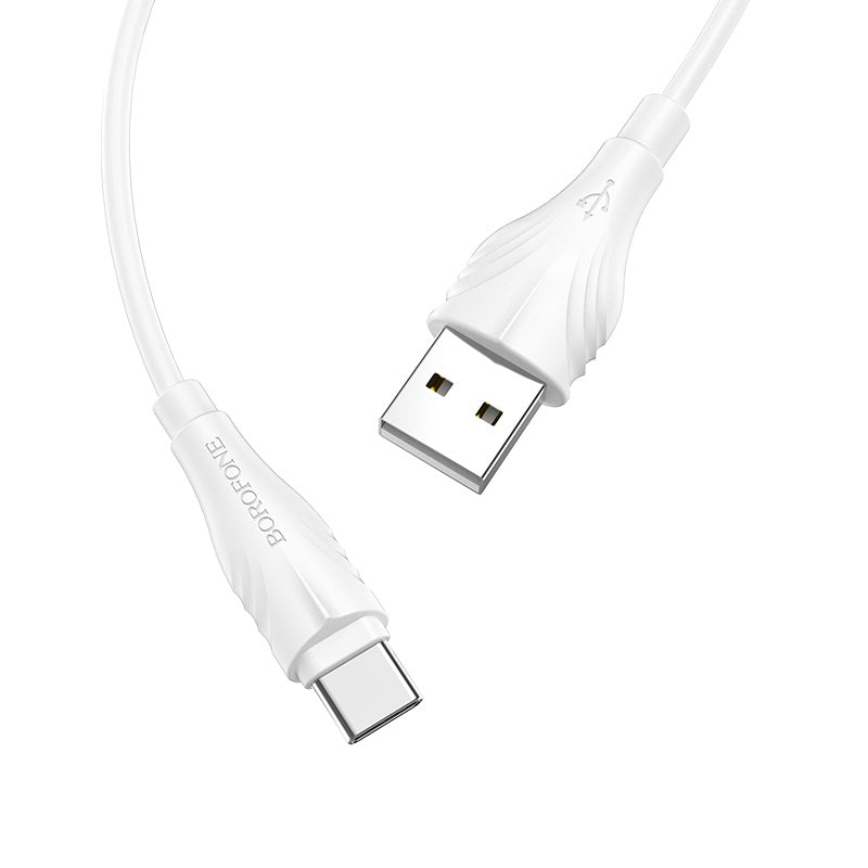 Borofone - BX18 Optimal charging data cable for Type-C(L=1M) - blanco