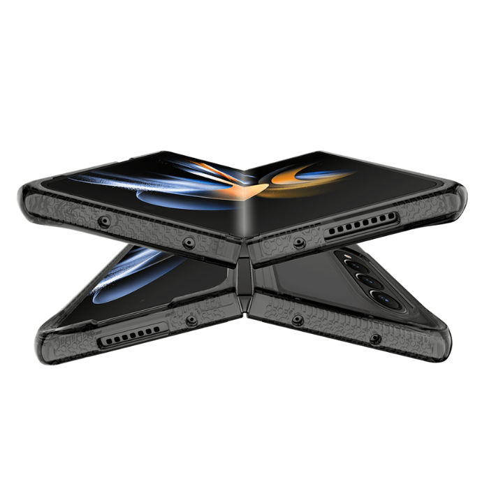 ITSKINS - Carcasa HYBRID R // CLEAR para Galaxy Z Fold 4 - Smoke and Transparent