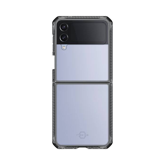 ITSKINS - Carcasa HYBRID R // CLEAR para Galaxy Z Flip 4 - Smoke and Transparent