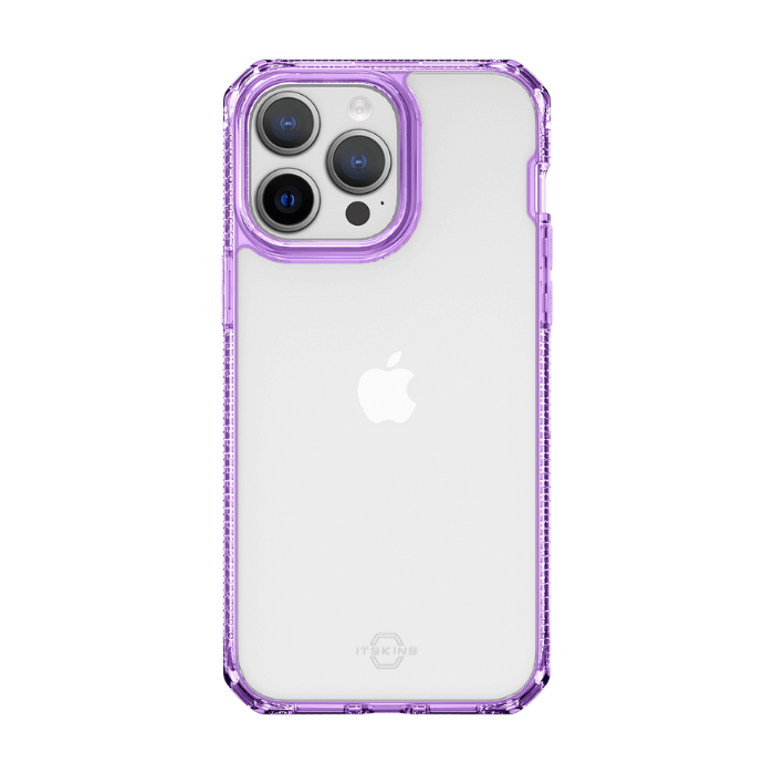 ITSKINS - iPhone 14 Pro Max ( 6.7") - Carcasa HYBRID R // CLEAR - Light Purple and Transparent