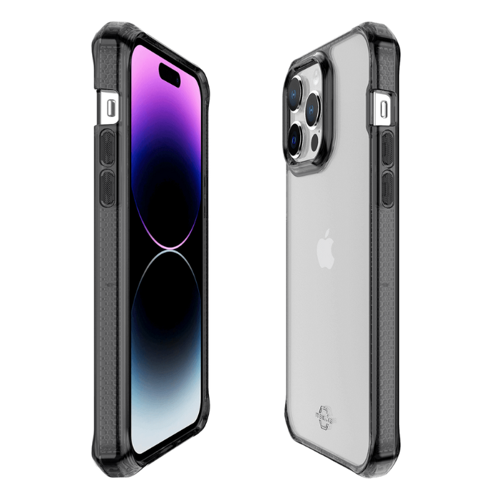 ITSKINS - iPhone 14 Pro Max ( 6.7") - Carcasa HYBRID R // CLEAR - Black and Transparent
