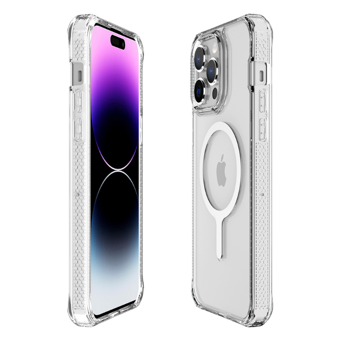 ITSKINS - iPhone 14 Pro Max ( 6.7") - Carcasa HYBRID R // CLEAR MagSafe - Transparent