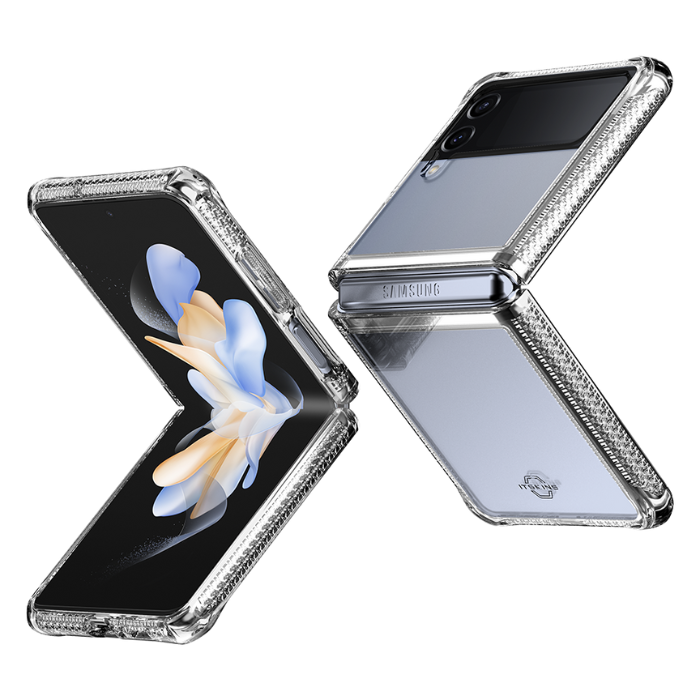 ITSKINS - Carcasa HYBRID R // CLEAR para Galaxy Z Flip 4 - Transparent