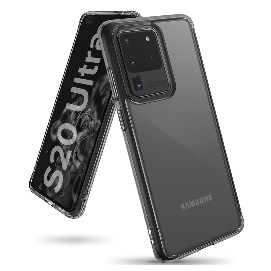 Ringke - Galaxy S20 Ultra - Carcasa FUSION - Color SMOKE BLACK