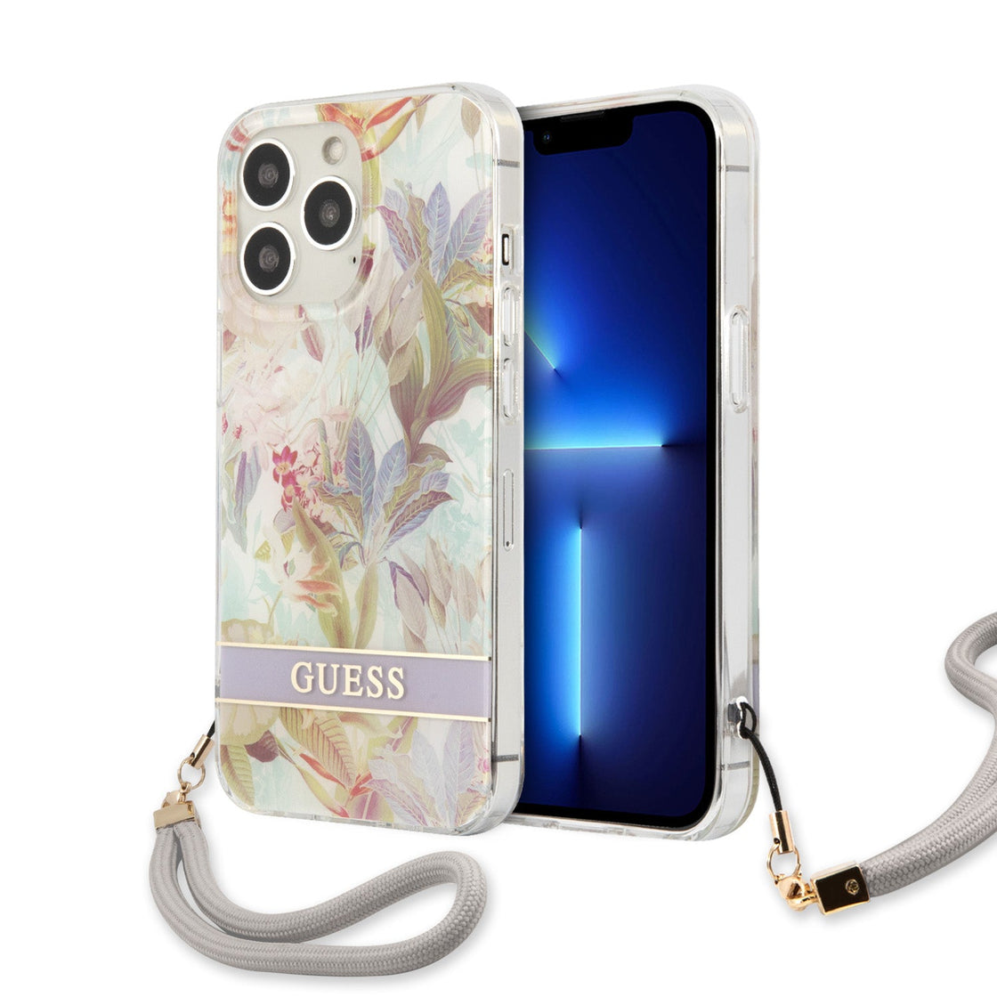 Guess - iPhone 13 Pro Max - Carcasa Flower Cord - Purple