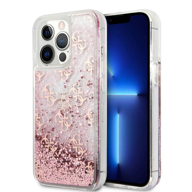 Guess - iPhone 13 Pro Max - Carcasa HC LIQ. GLITTER 4G PINK