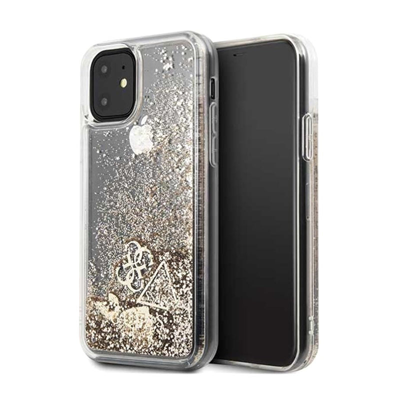Guess - iPhone 11 - Carcasa Liquid Glitter - Gold