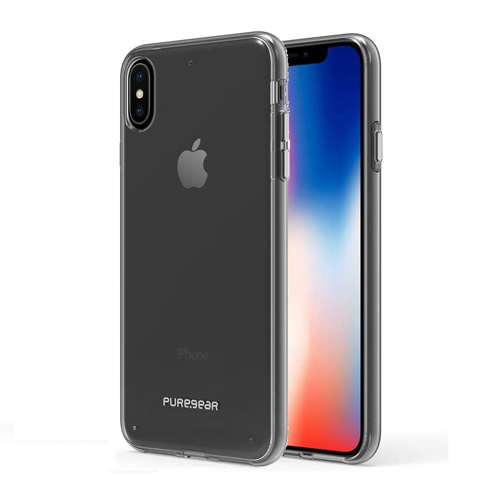 PureGear - iPhone X/XS - Carcasa Slim Shell - Transparente con bordes mate