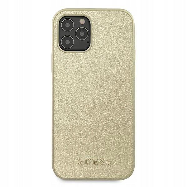 Guess - iPhone 12 Pro Max - Carcasa P.U. Leather Iridescent Collection - Gold