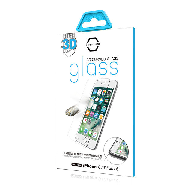 ITSKINS - iPhone 8 / 7 / 6s / 6 - Protector de Pantalla HEXOGLASS 3D - Transparent