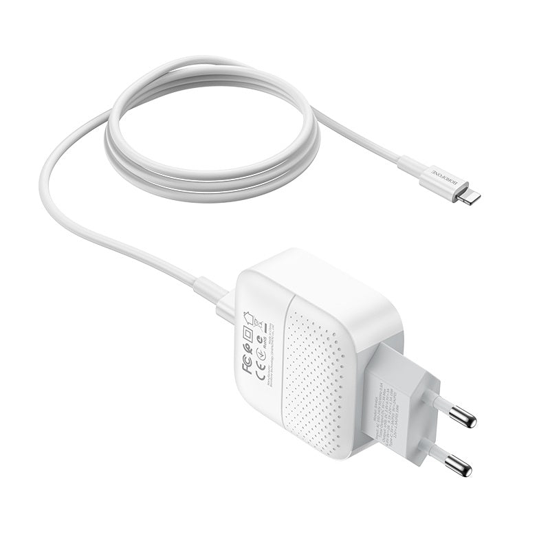 Borofone - BA46A Premium PD QC3.0 charger (Type=C TO IP) (EU)