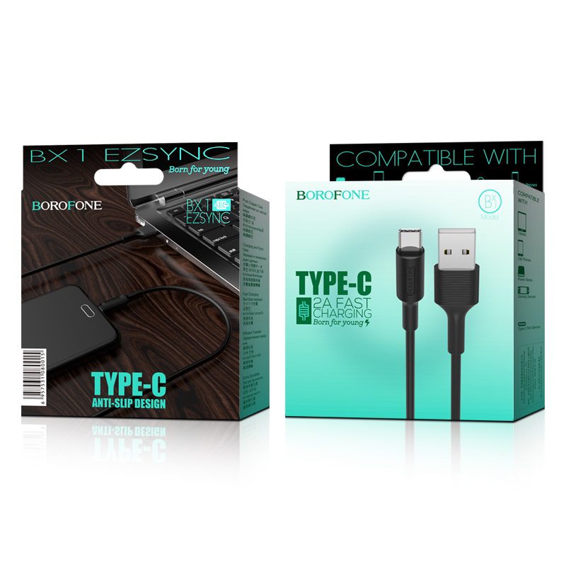 Borofone - BX1 EzSync micro USB cable - Negro
