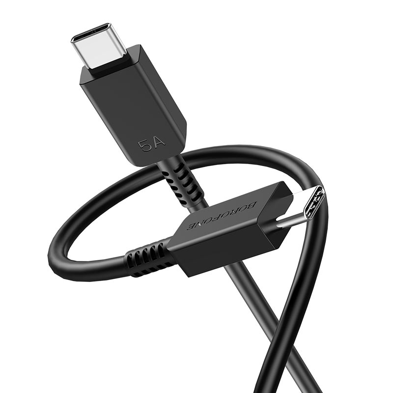 Borofone - BX69 Type-C to Type-C 5A 100W ultra-fast charging data cable - negro