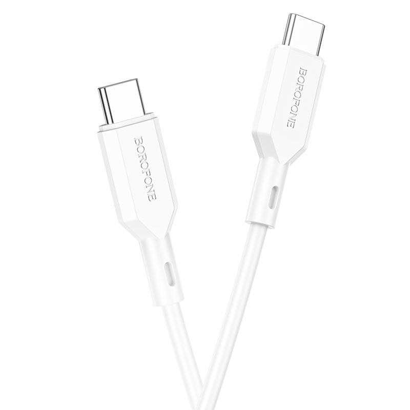 Borofone - BX70 Type-C to Type-C 60W charging data cable - blanco