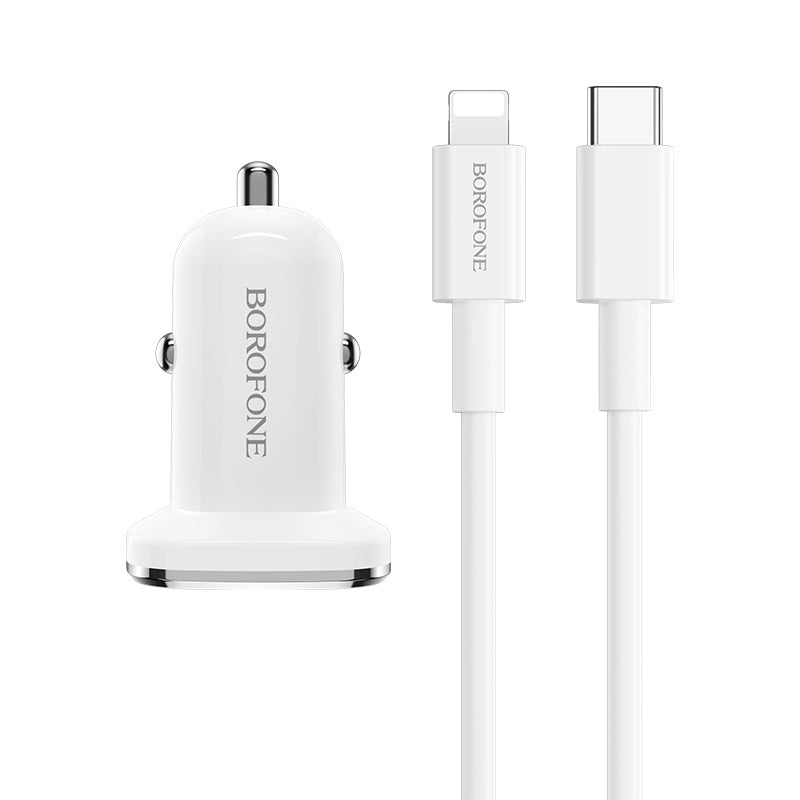 Borofone - BZ12B Lasting power PD3.0 in-car charger set(Type-C to iP)