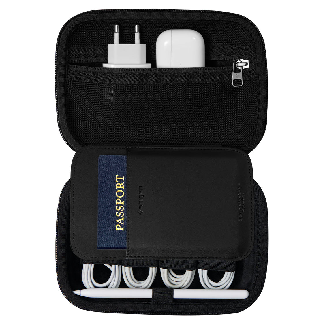 Spigen - Organizador Pouch Rugged Armor Pro Cable - Black