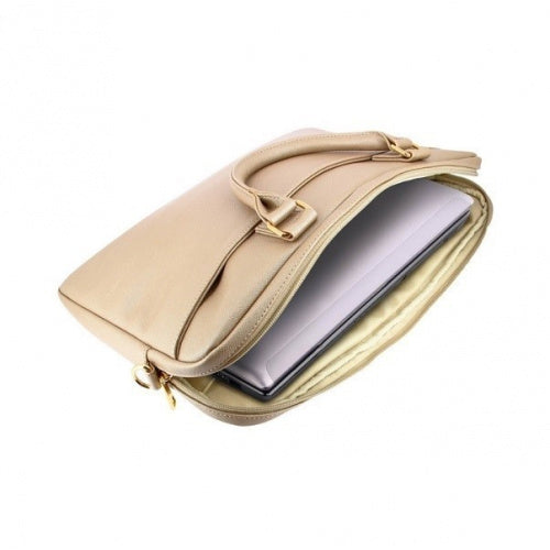 Guess - SAFFIANO LOOK COMPUTER BAG 15"" - Beige