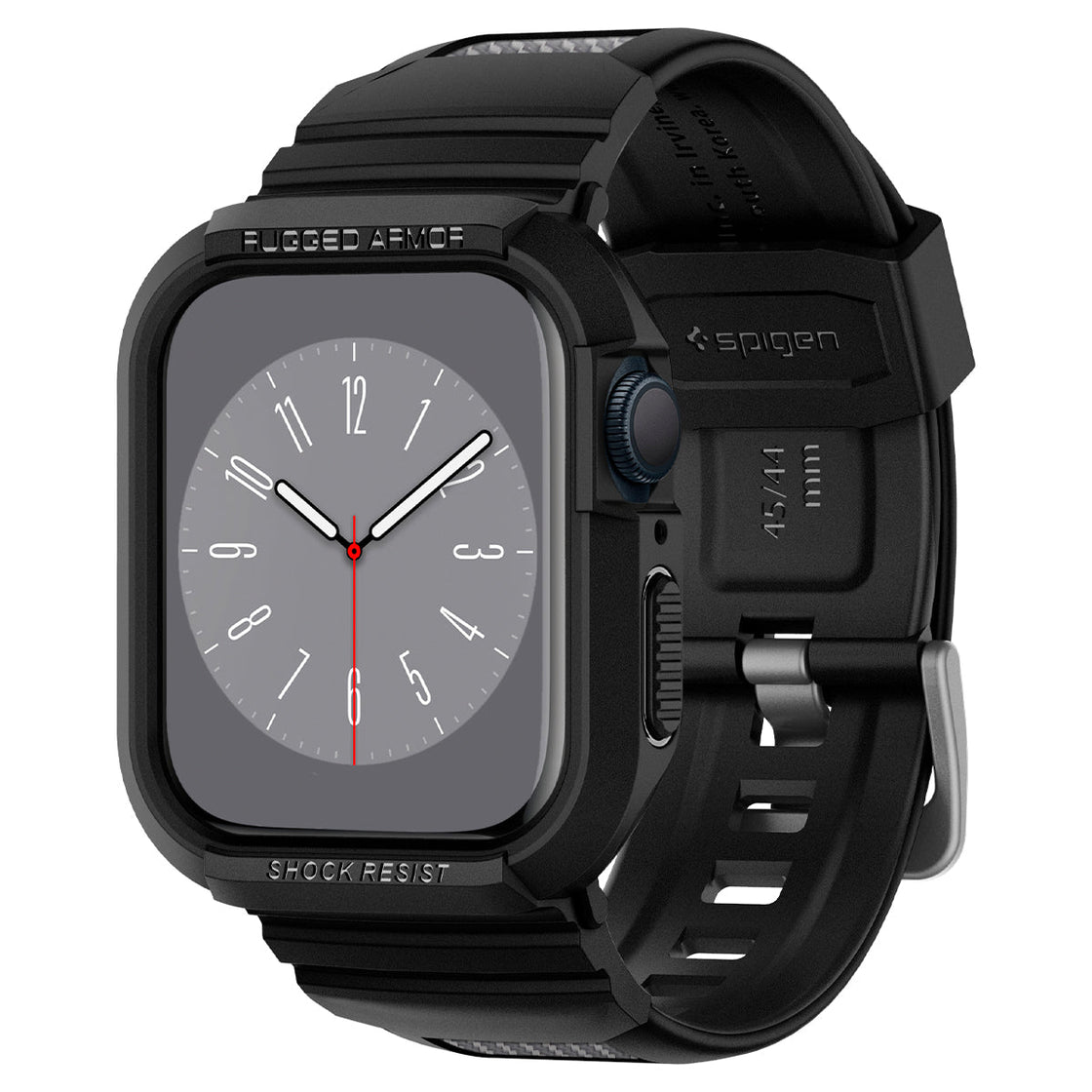 Spigen - Apple Watch Series SE/6/5/4 (45mm) - Carcasa Rugged Armor - Negro