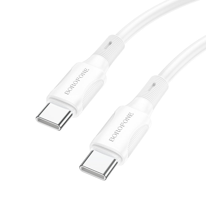 Borofone - BX80 Type-C to Type-C 60W charging data cable - blanco